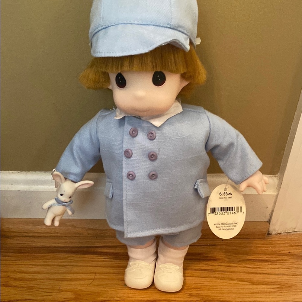 Precious Moments Easter Vintage Pink and Blue collectible Dolls with Accessories - Picture 5 of 5